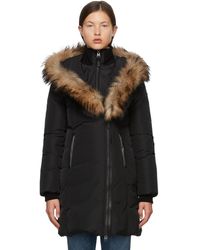 Mackage Kay Down Coat With Signature Natural Fur Collar In Black - Women