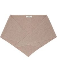 YACAIA - Taupe Y-0022 Triangle Merino Cashmere Scarf - Lyst