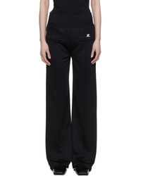 Courreges - ブラック インターロック トラックスーツ トラウザーズ - Lyst