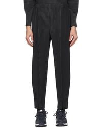 Homme Plissé Issey Miyake - Homme Plissé Issey Miyake Gray Monthly Color November Trousers - Lyst