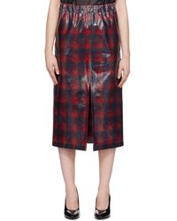 Maison Margiela - Check Midi Skirt - Lyst