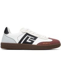 Balmain - Swan Suede & Nylon Sneakers - Lyst