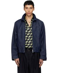 メンズ Dries Van Noten Verner Panton Edition ネイビー エンブロイ