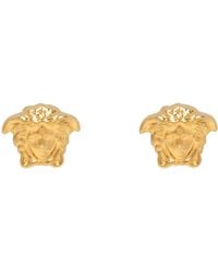 Versace - Gold Small Medusa Stud Earrings - Lyst