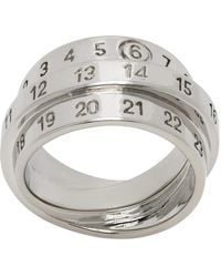 MM6 by Maison Martin Margiela - Triple Logo Numeric Signature Ring - Lyst