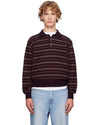 DUNST - Collared Striped Polo - Lyst
