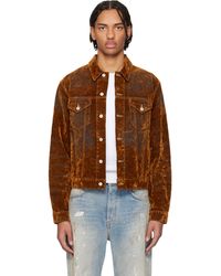 Acne Studios - Flocked Denim Jacket - Lyst