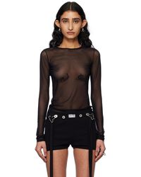 Jean Paul Gaultier - ブラック The Flocked トップス - Lyst