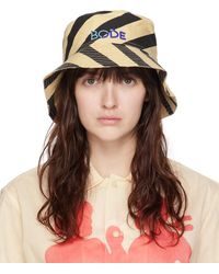 Bode - Domino Stripe Bucket Hat - Lyst