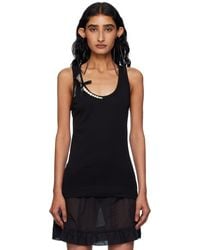 Simone Rocha - ブラック Pearl Chain タンクトップ - Lyst