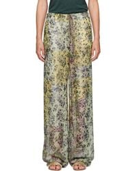 Dries Van Noten - Elasticated Jacquard Trousers - Lyst