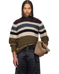 Sacai - Horizontal Stripe Knit Pullover Sweater - Lyst