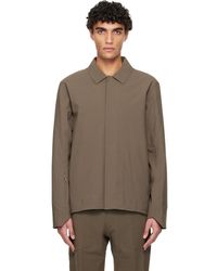 Veilance - Taupe Lerus Insulated Tech Wool Jacket - Lyst