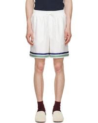 CASABLANCA - Hotel Emblem Silk Shorts - Lyst