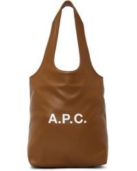 A.P.C. - Tan Ninon Small Tote - Lyst