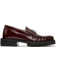 Ganni - Burgundy Butterfly Loafers - Lyst
