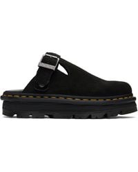 Dr. Martens - Zebzag Suede Slingback Platform Mules - Lyst