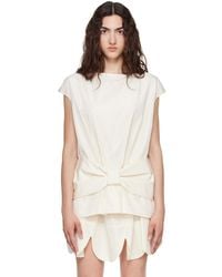 Simone Rocha - Off- Boxy Peplum Bow Detail Blouse - Lyst