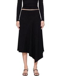 St. Agni - Asymm Drape Midi Skirt - Lyst