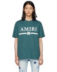 Amiri - T-shirt bleu à logo - Lyst