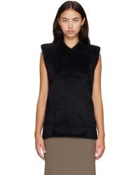 Mugler - Brushed Knit Sleeveless Vest - Lyst