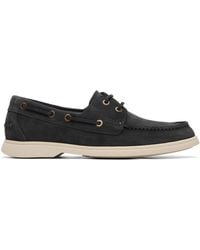 BOSS - Suede Lace-Detail Boat Shoes - Lyst