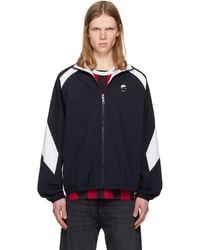 nike gingham check track jacket in red