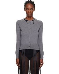 Simone Rocha - Pearl & Chain Bow Cardigan - Lyst