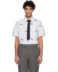 Thom Browne - Straight Fit Short Sleeve Horse Shirt - Lyst
