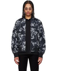 Versace Jeans Couture - ブラック バロッコ リバーシブル ボンバージャケット - Lyst