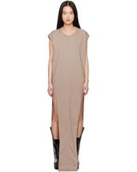 Rick Owens - トープ Hollywood Arrowhead マキシワンピース - Lyst