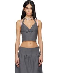 ShuShu/Tong - Halter Bow Tie Cami Top - Lyst