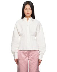 STAUD - Off-white Ophelia Shirt - Lyst