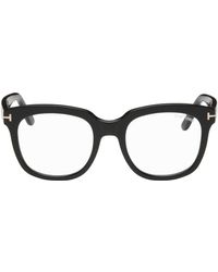 Tom Ford - Black Blue-block Square Glasses - Lyst