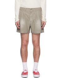 ERL - Taupe Short Woven Shorts - Lyst