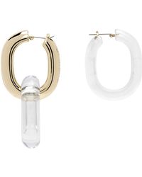 Sacai - Gold Big Chain Earrings - Lyst