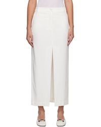 REMAIN Birger Christensen - White Slit Maxi Skirt - Lyst