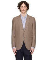 BOSS - Regular-Fit Patterned Wool Blend Blazer - Lyst
