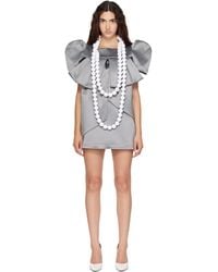 VAQUERA - Satin Bow Minidress - Lyst