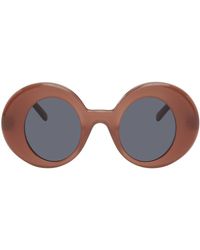 Loewe - Red Oversized Round Sunglasses - Lyst