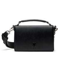 関送込 AMI DE COEUR LUNCH BOX バッグ グレインレザー バッグ Lunch Box Bag | AMI PARIS US