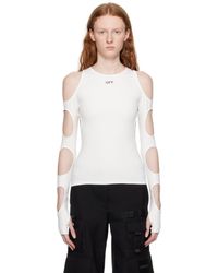 Off-White c/o Virgil Abloh - White Sleek Holes Long Sleeve T-shirt - Lyst