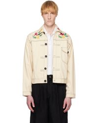 HARAGO - Beadwork Cropped Jacket - Lyst