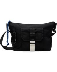 メンズ A.P.C. ネイビー Trek バムバッグ ブラック | Lyst