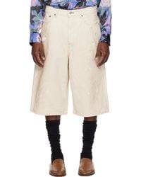 Acne Studios - Off- Distressed Denim Shorts - Lyst