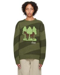 Dime - Pull vert à logo et image en tricot jacquard - Lyst