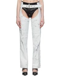 VAQUERA - Distressed Leather Pants - Lyst