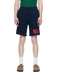 Polo Ralph Lauren ネイビー Bonded ショートパンツ - ブルー