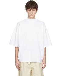 Jil Sander - Cotton Mock-Neck T-Shirt - Lyst