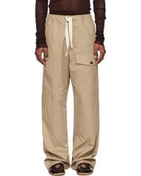 Dries Van Noten - ベージュ ドローストリング カーゴパンツ - Lyst